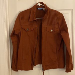 Iron clay colored denim jacket